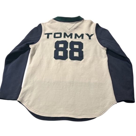 Tommy Hilfiger Preppy Colourblock Crest Tommy 88 Rugby Jumper Pullover S - Picture 4 of 8